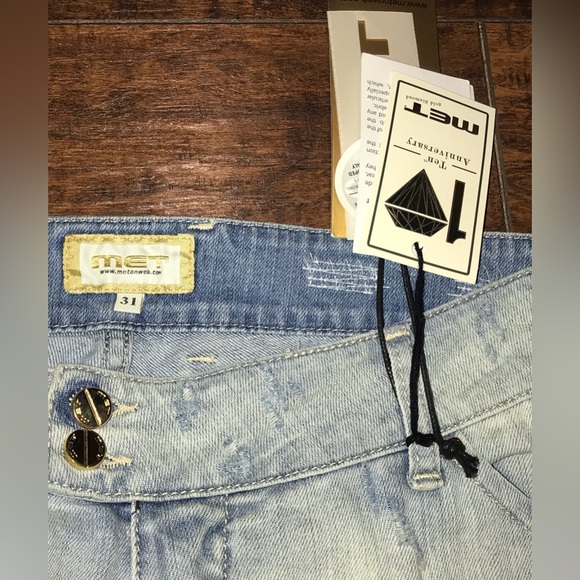 Met Jeans Made in Italy size 31 Rhinestones New - Picture 8 of 10